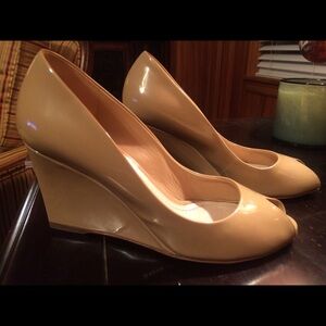 COPY - Christian Dior peep toe wedges nude Sz 36
